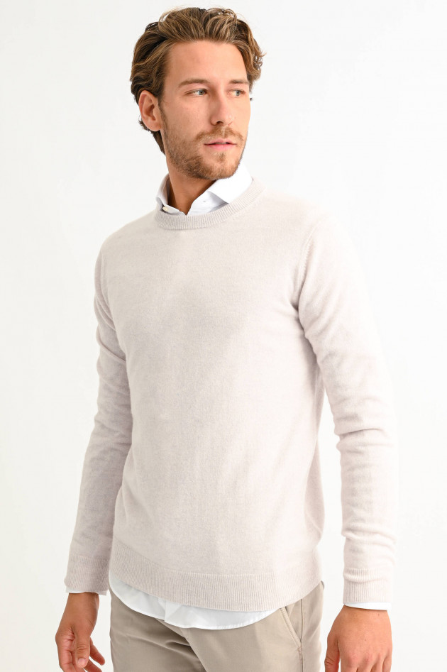 1868 Cashmere Pullover mit Rundhals in Natur