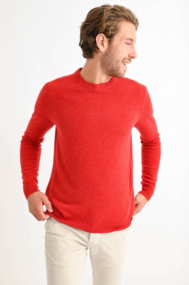 1868 Cashmere Pullover mir Rundhals in Rot