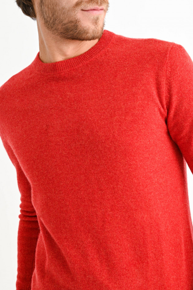 1868 Cashmere Pullover mir Rundhals in Rot