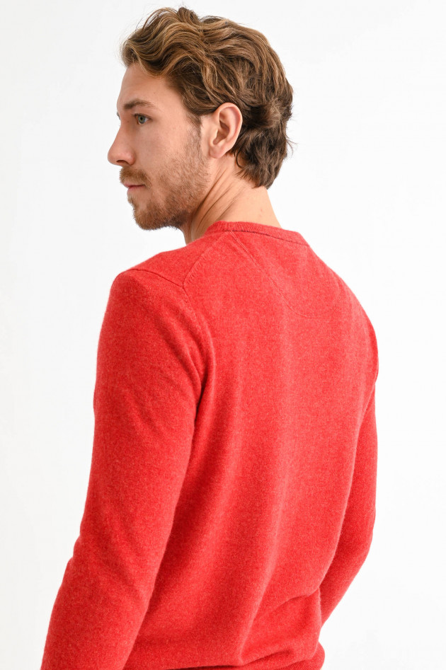 1868 Cashmere Pullover mir Rundhals in Rot