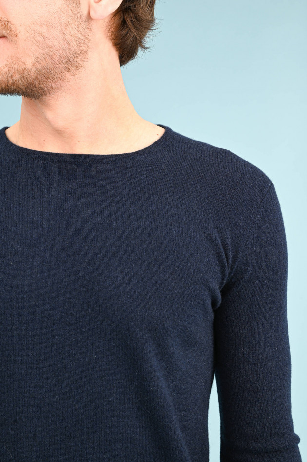 1868 Cashmere Pullover mit Rundhals in Navy