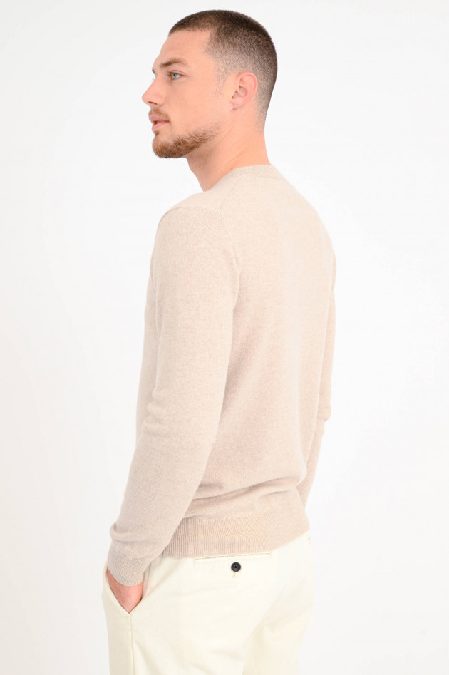 1868 Rundhals-Pullover aus Cashmere in Beige