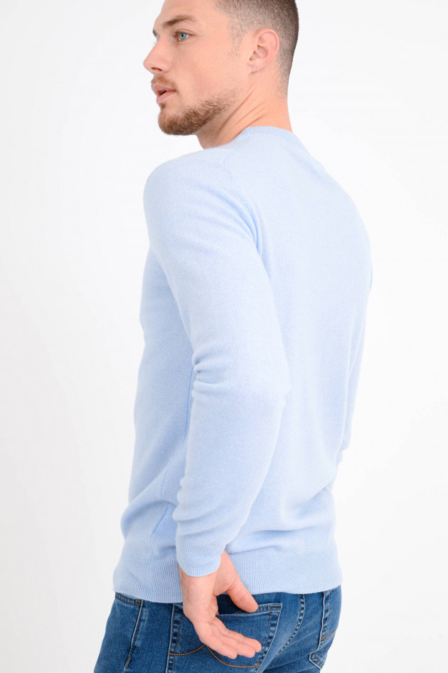 1868 Rundhals-Pullover aus Cashmere in Hellblau