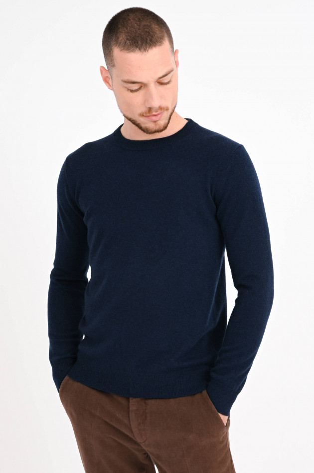 1868 Rundhals-Pullover aus Cashmere in Navy