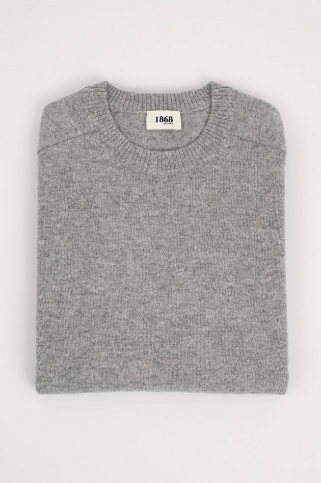 1868 Cashmere Strickpullover in Grau meliert