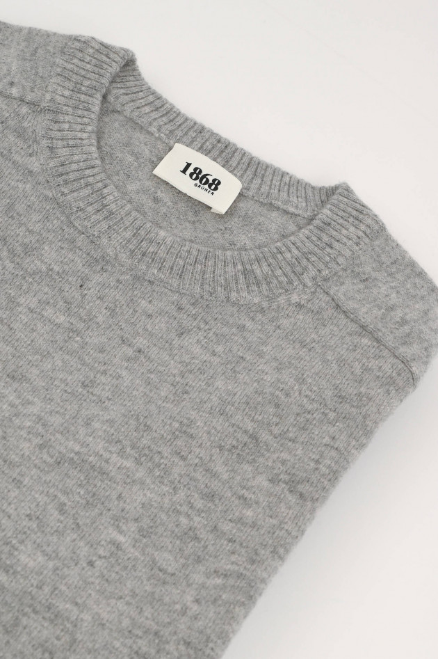 1868 Cashmere Strickpullover in Grau meliert