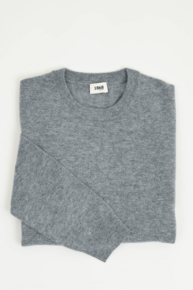 1868 Cashmerepullover mit Rundhals in Grau