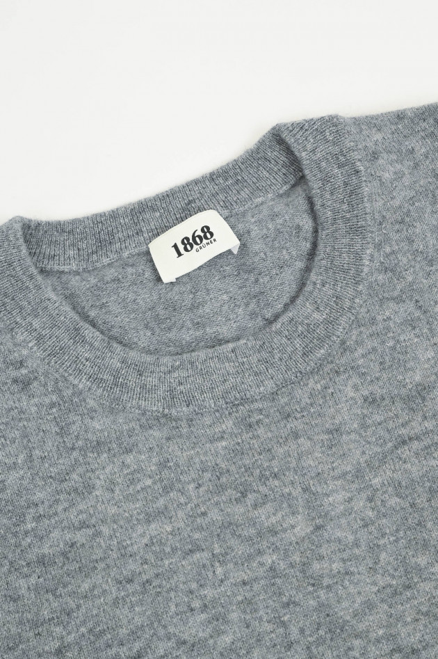 1868 Cashmerepullover mit Rundhals in Grau