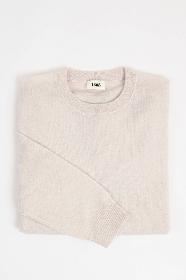 1868 Cashmerepullover mit Rundhals in Hellbeige