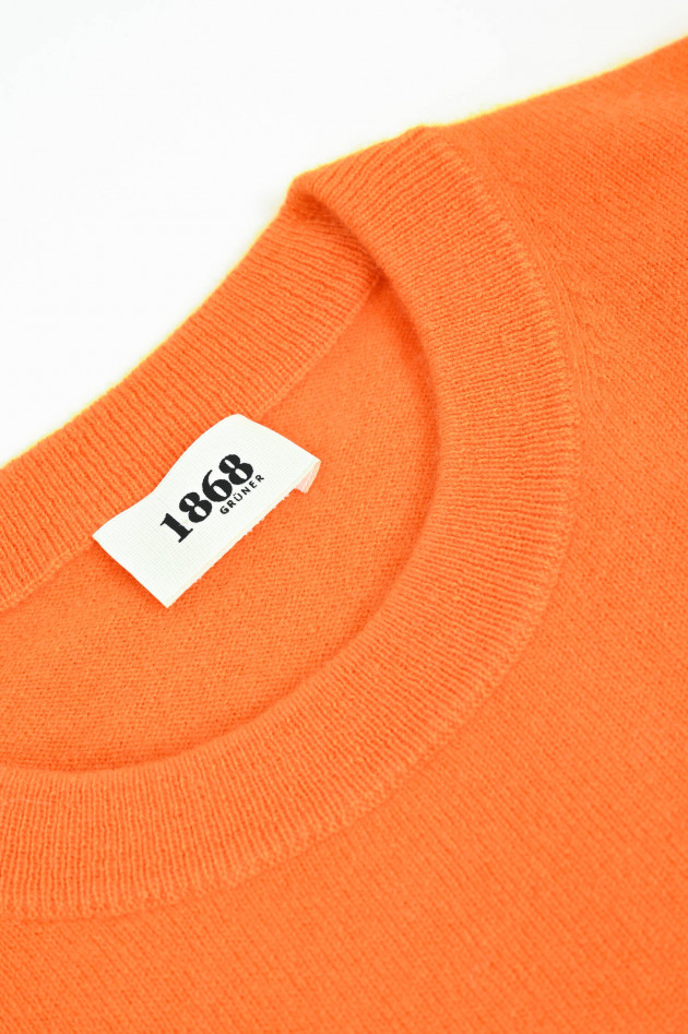 1868 Cashmerepullover mit Rundhals in Orange