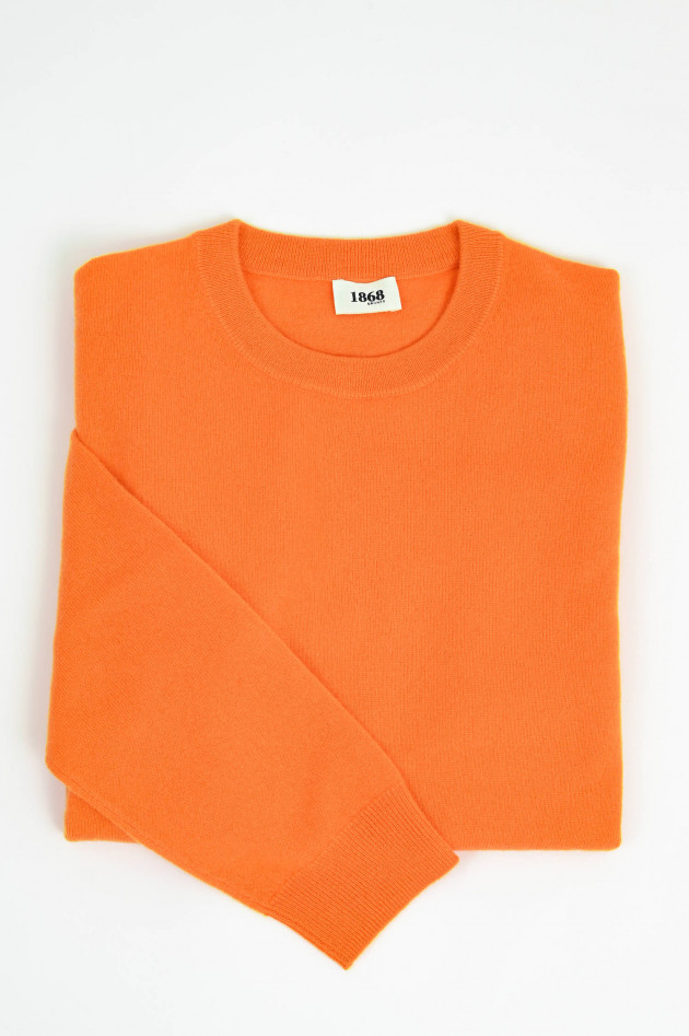 1868 Cashmerepullover mit Rundhals in Orange