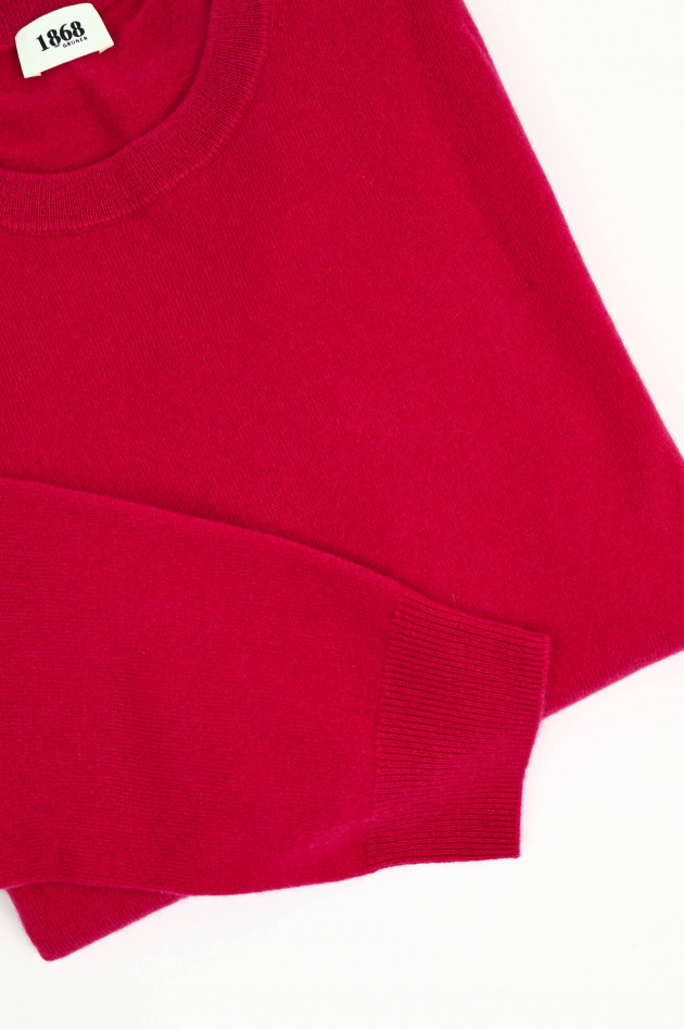 1868 Cashmerepullover mit Rundhals in Magenta