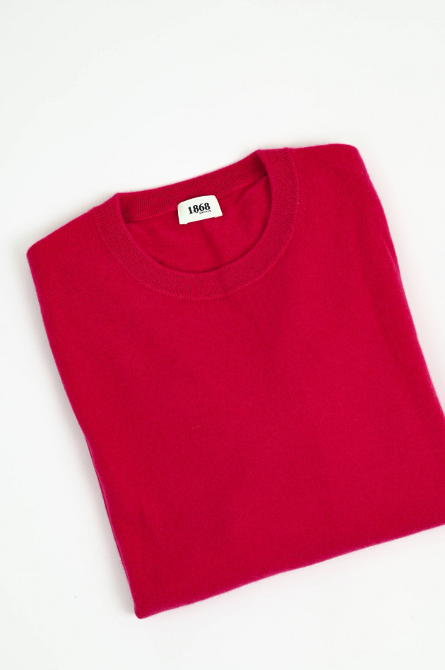1868 Cashmerepullover mit Rundhals in Magenta