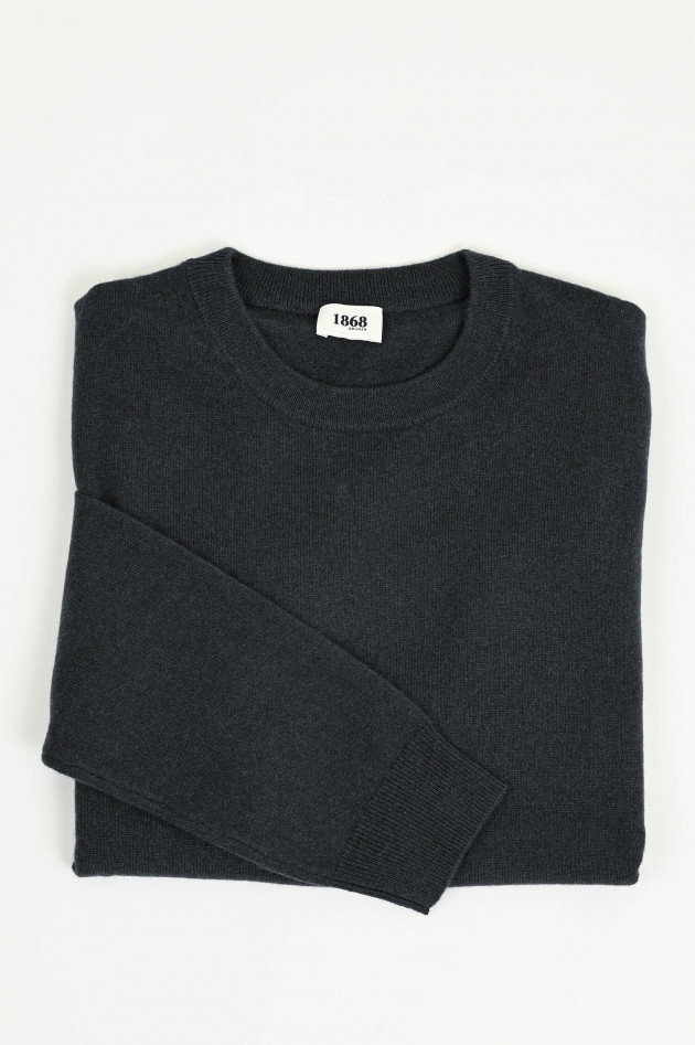 1868 Cashmerepullover mit Rundhals in Anthrazit