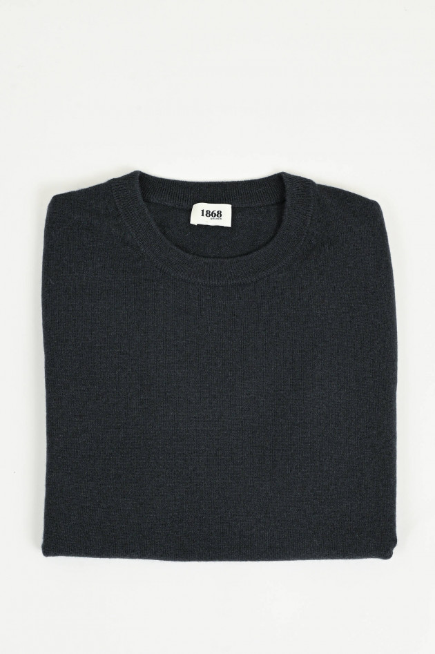 1868 Cashmerepullover mit Rundhals in Anthrazit