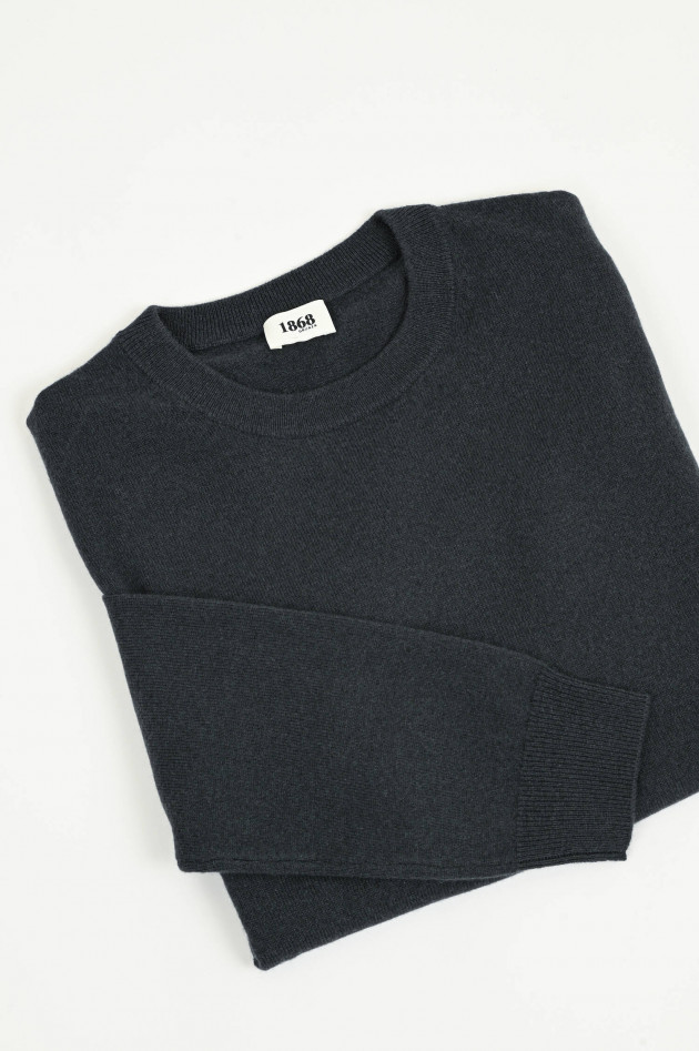 1868 Cashmerepullover mit Rundhals in Anthrazit