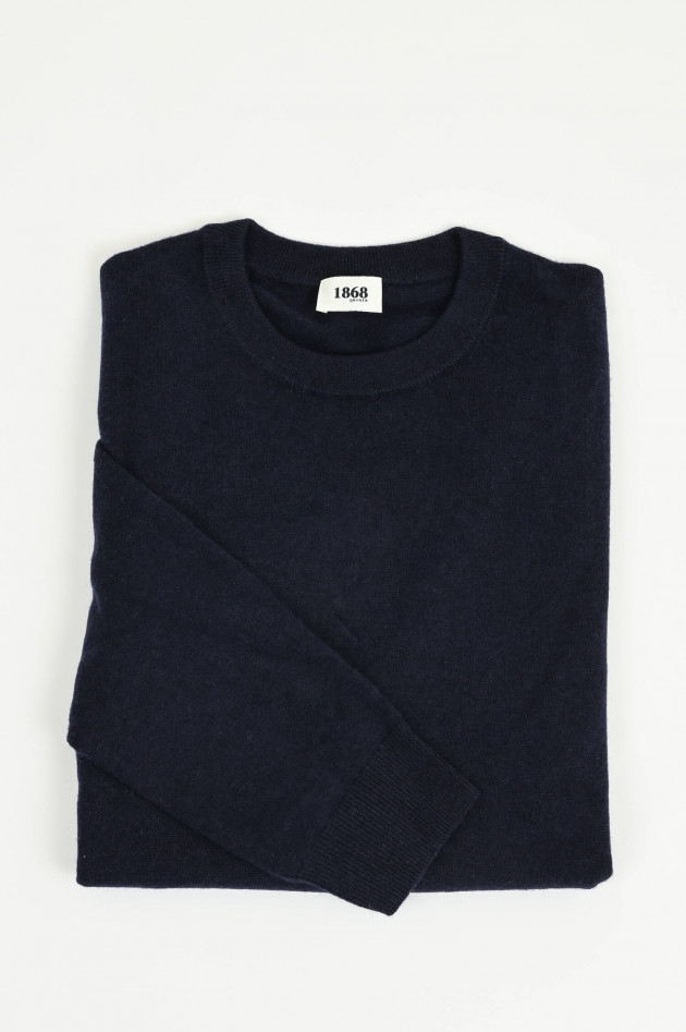 1868 Cashmerepullover mit Rundhals in Marine