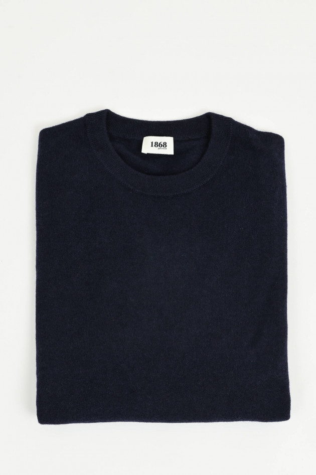1868 Cashmerepullover mit Rundhals in Marine