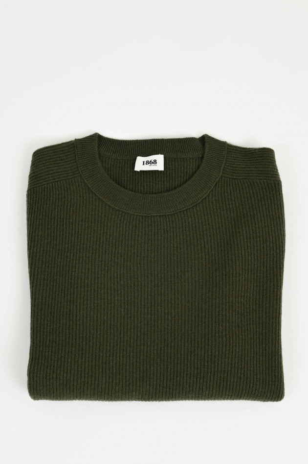 1868 Pullover aus Woll-Cashmere-Mix  in Oliv