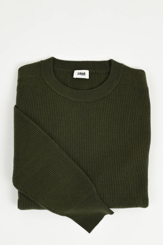 1868 Pullover aus Woll-Cashmere-Mix  in Oliv