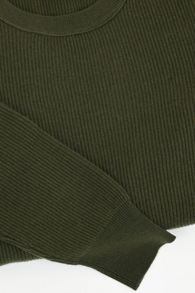 1868 Pullover aus Woll-Cashmere-Mix  in Oliv