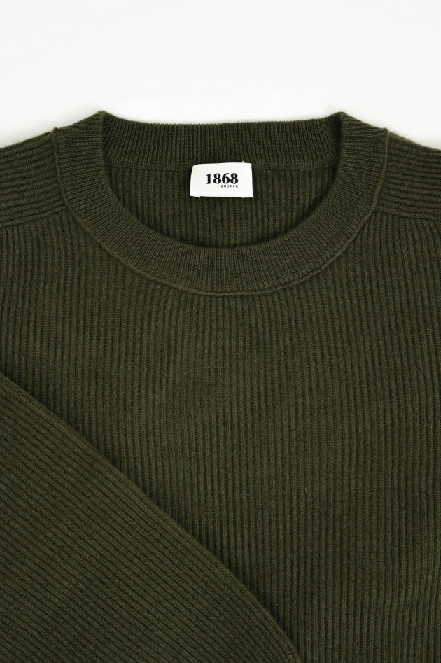 1868 Pullover aus Woll-Cashmere-Mix  in Oliv