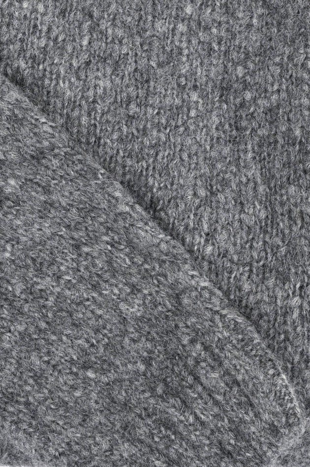 1868 Pullover aus Alpaka-Woll-Mix in Grau meliert