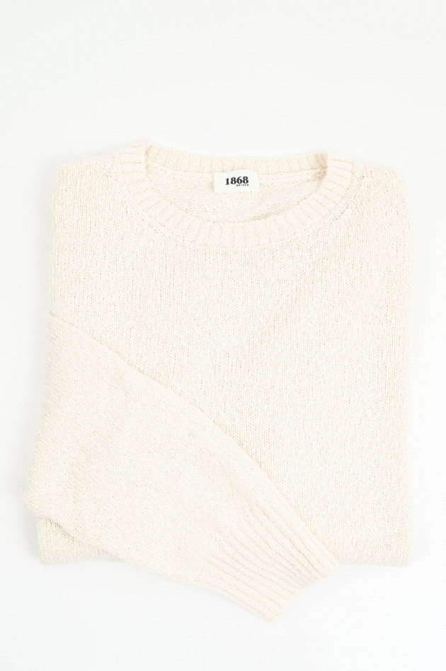 1868 Pullover aus Baumwolle in Creme
