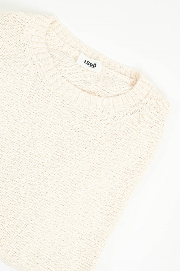 1868 Pullover aus Baumwolle in Creme