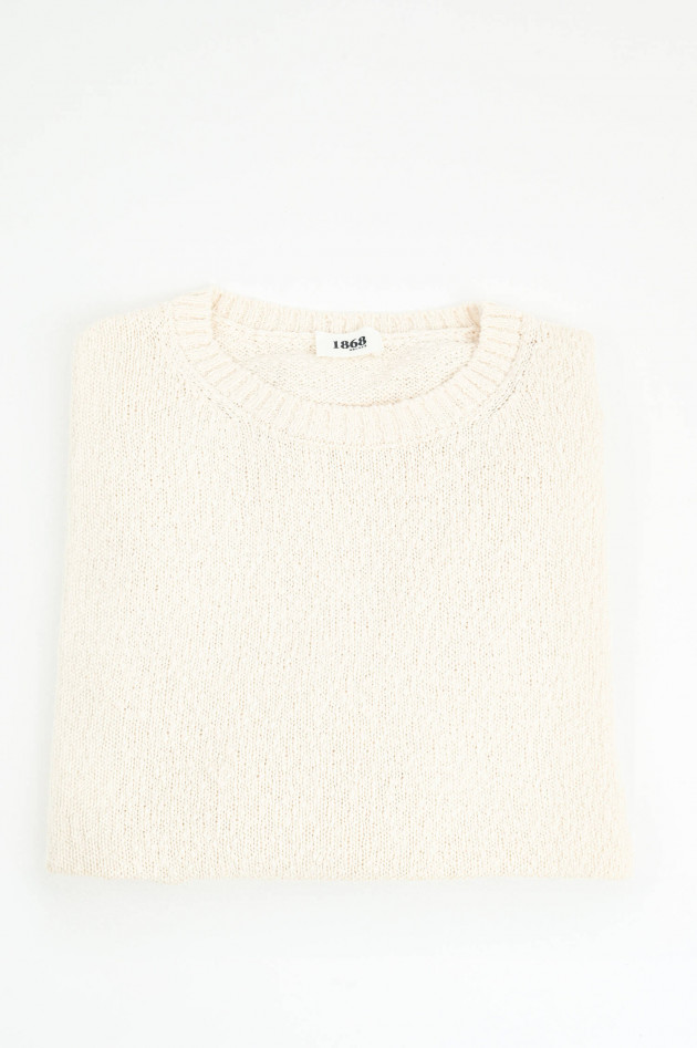 1868 Pullover aus Baumwolle in Creme