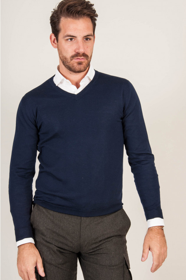 1868 V-Pullover in Navy