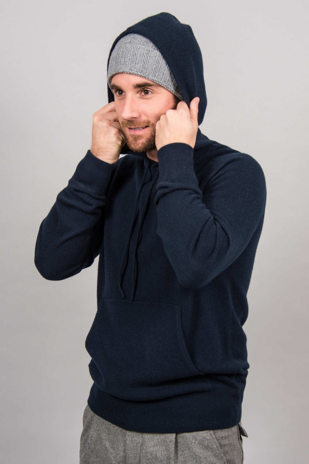 1868 Cashmere Hoodie in Navy