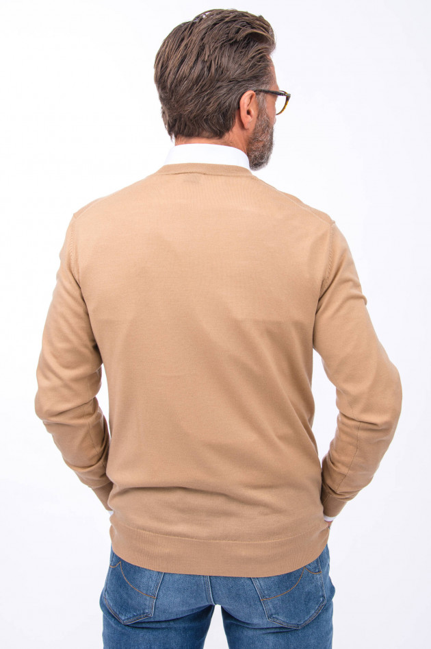 1868 Wollpullover V-Neck in Taupe