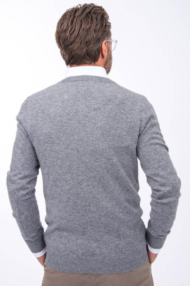 1868 Cashmere Pullover V-Neck in Anthrazit