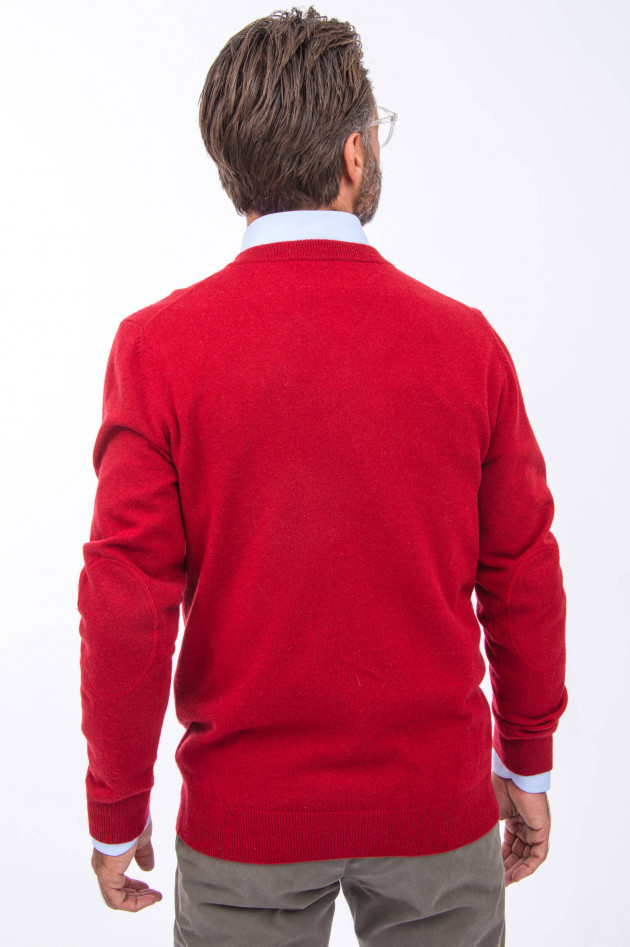 1868 Cashmere Pullover V-Neck in Rot