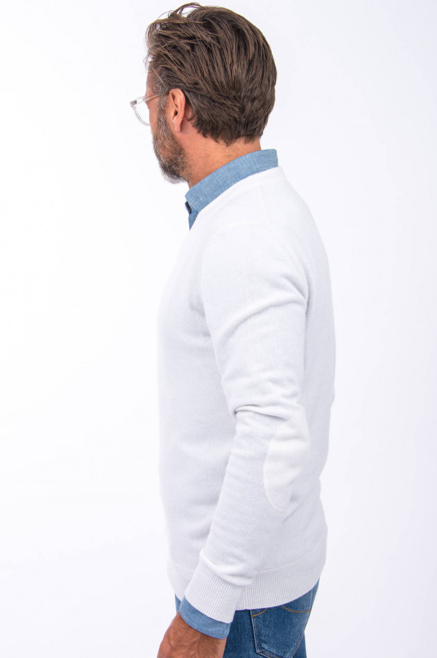 1868 Cashmere Pullover V-Neck in Weiß