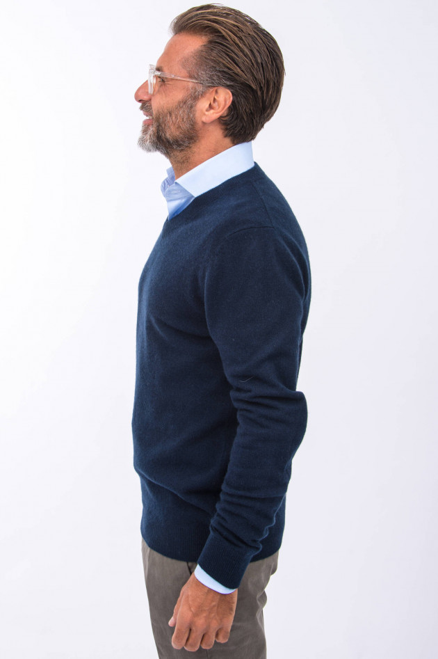 1868 Cashmere Pullover V-Neck in Navy