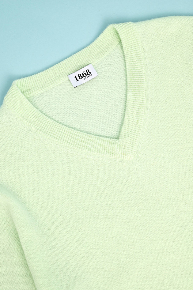 1868 Cashmere Pullover mit V-Ausschnitt in Mint