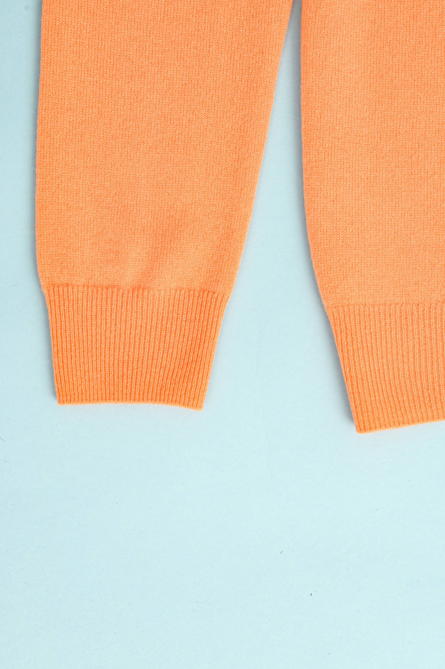 1868 Cashmere Pullover mit V-Ausschnitt in Orange