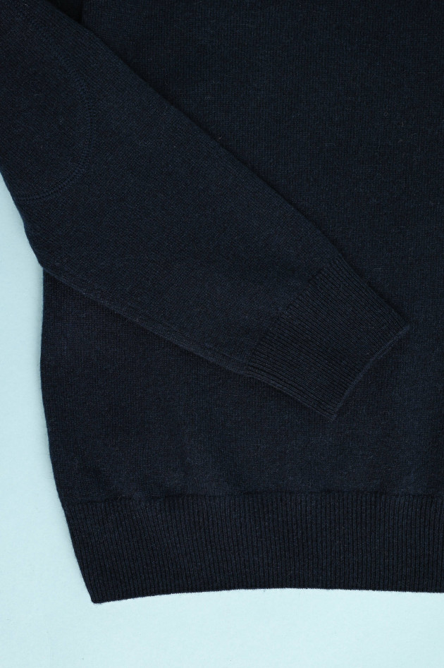 1868 Cashmere Pullover mit V-Ausschnitt in Navy