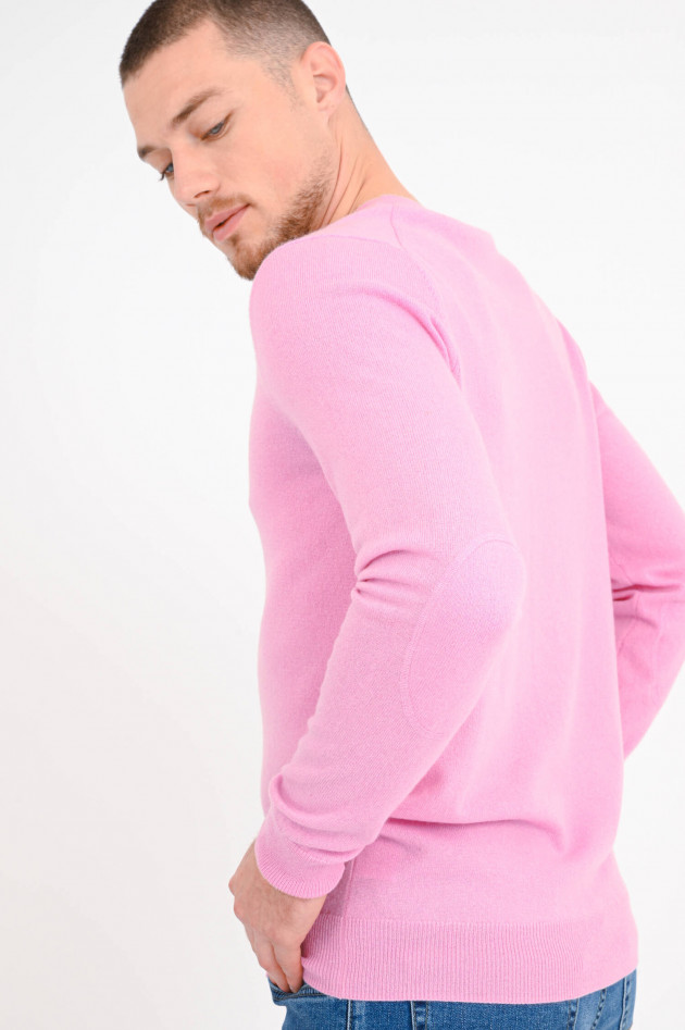 1868 Cashmere Pullover mit V-Neck in Rosa