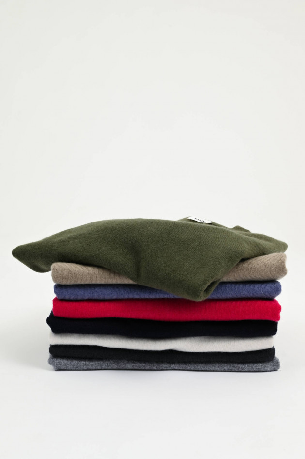 1868 Cashmere-Pullover mit V-Neck in Oliv