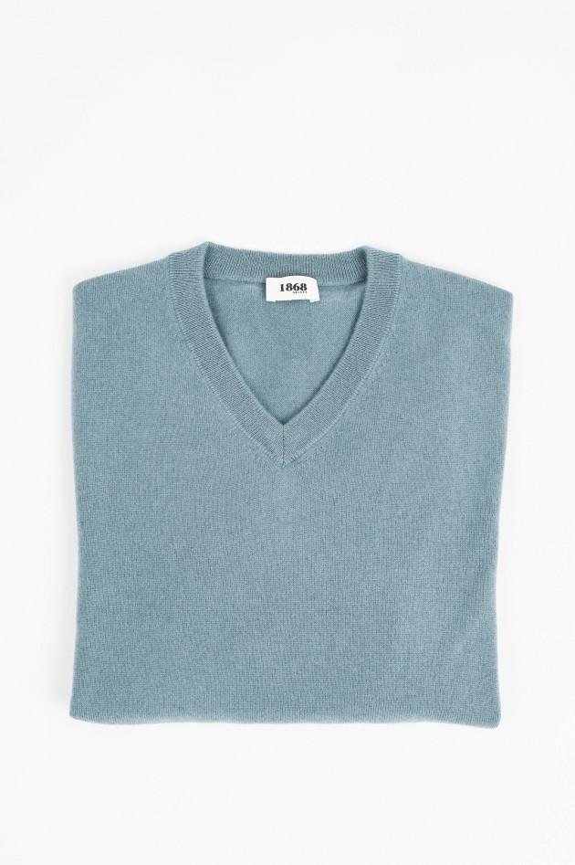 1868 Cashmerepullover mit V-Neck in Slate