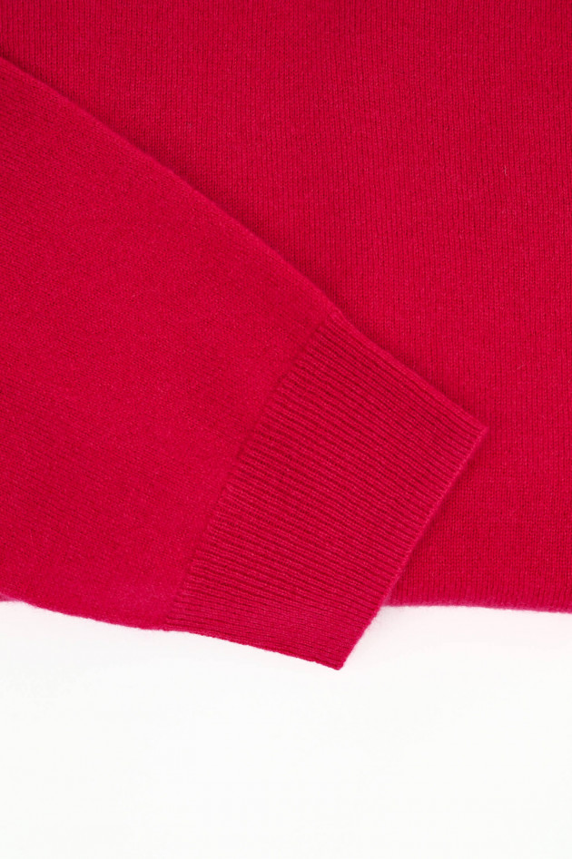 1868 Cashmere-Pullover mit V-Neck in Magenta