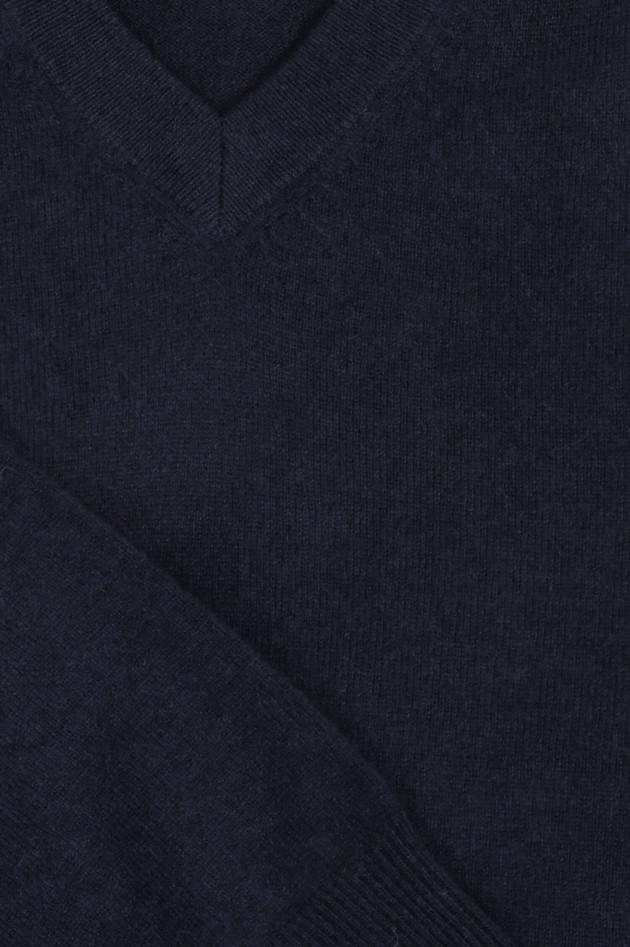 1868 Cashmerepullover mit V-Neck in Marine