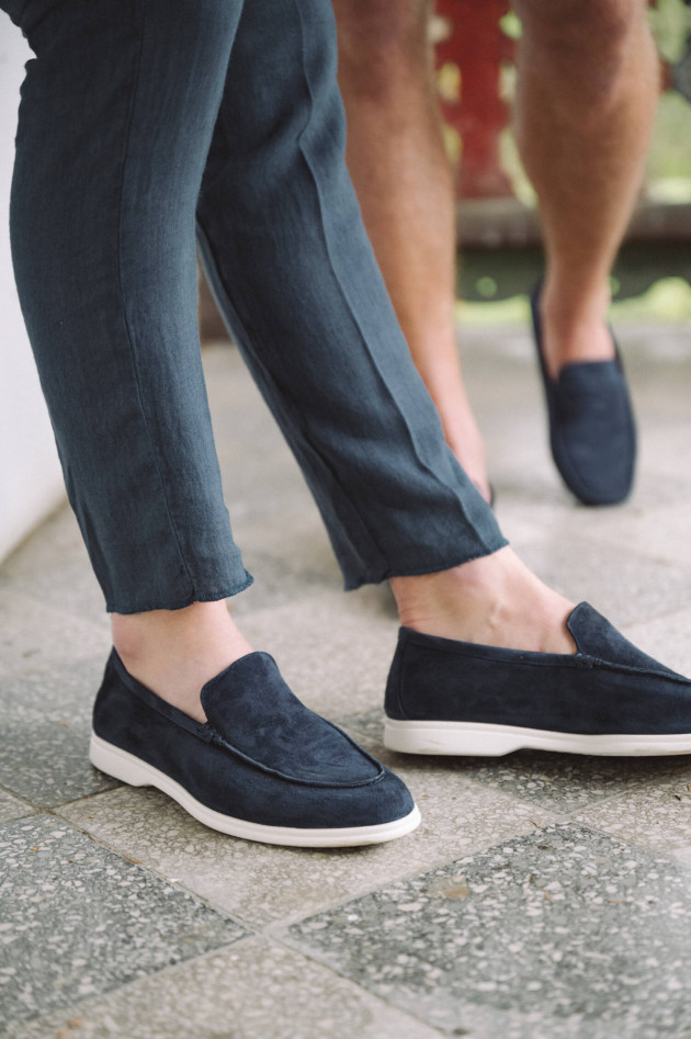 1868 Loafer aus Veloursleder in Navy