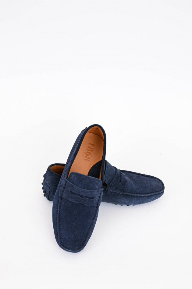 1868 Veloursleder-Mokassin in Navy