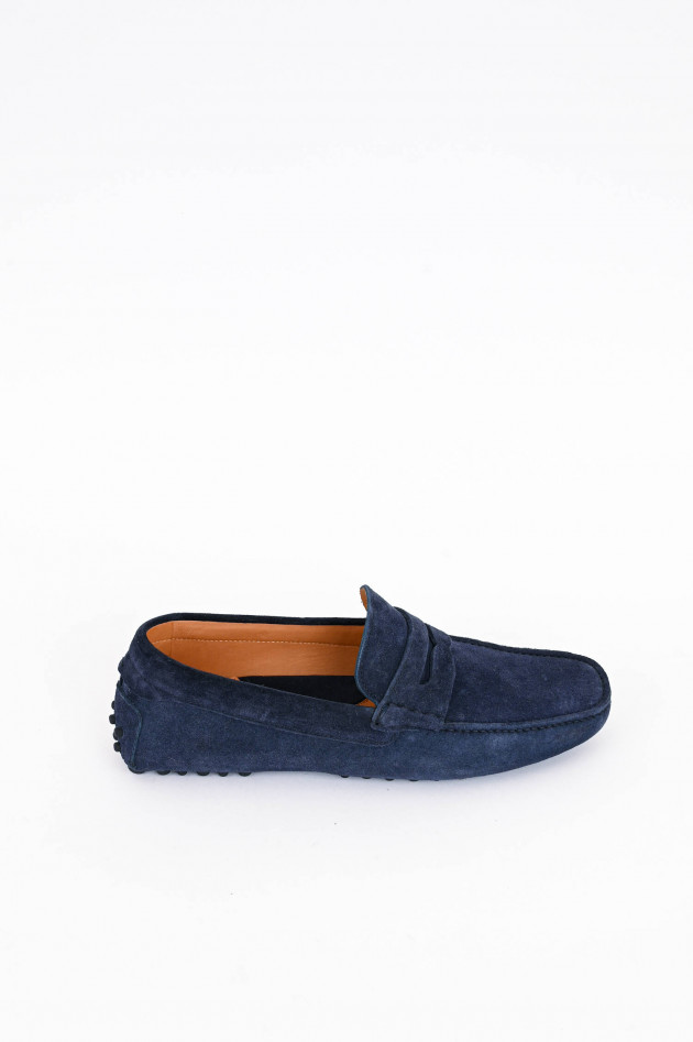 1868 Veloursleder-Mokassin in Navy