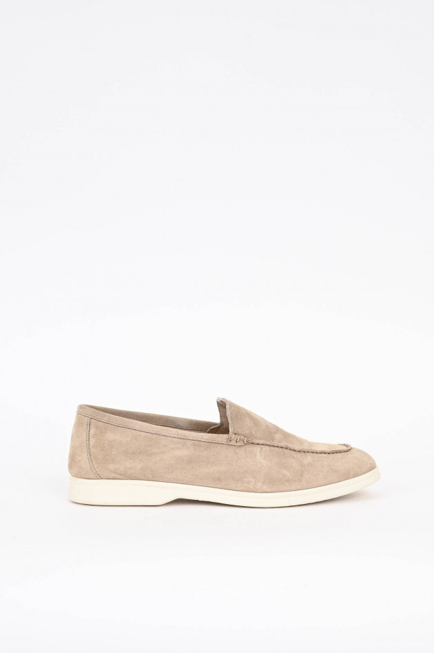 1868 Loafer aus Veloursleder in Beige