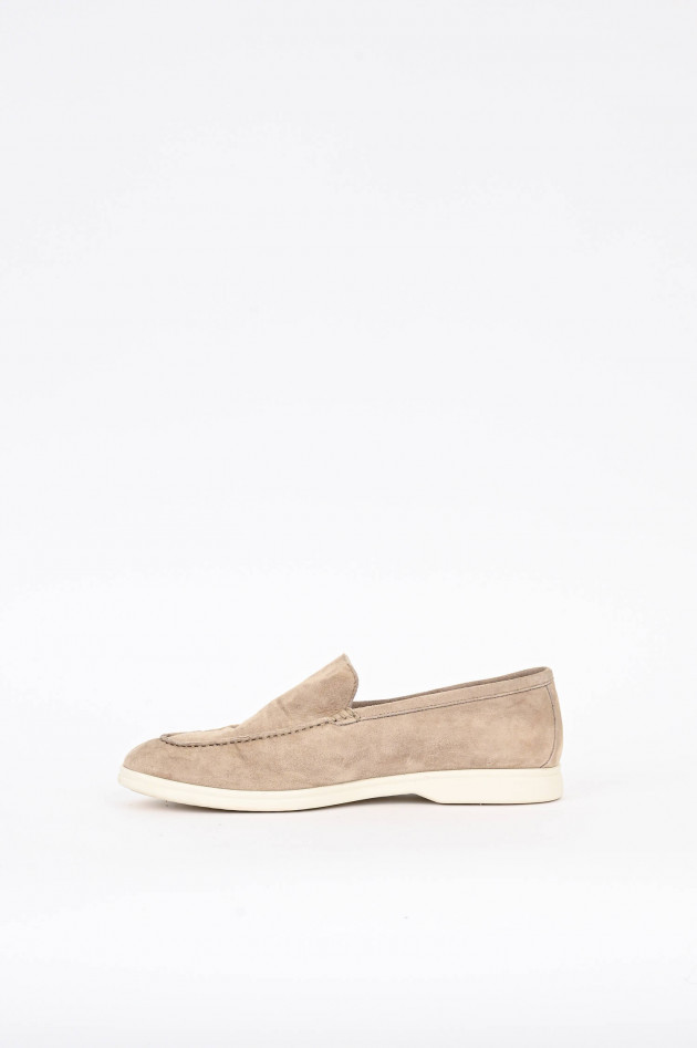 1868 Loafer aus Veloursleder in Beige